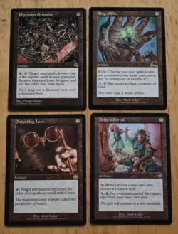 MTG 4x Rare Artifact Belbe's Portal, Distorting Lens, Ring of Gix, Phyrexian - Image 1