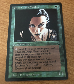 MTG - Elves of Deep Shadow - The Dark NM - Image 1