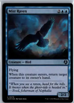 Mist Raven 76 Innistrad Remastered MTG U NM FOIL - Image 1