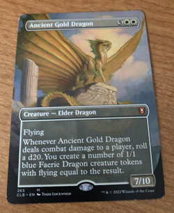 MTG - Ancient Gold Dragon (Borderless) - Commander Legends (CLB) #365 - Image 1
