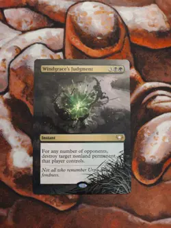 Magic the Gathering Windgrace's Judgment Hand Painted Unique Custom MTG Alter - Image 1