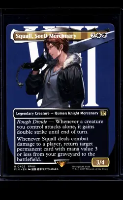 MTG Magic The Gathering FIN Final Fantasy Borderless #402 Squall SeeD Mercenary - Image 1