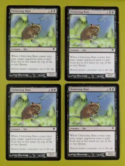 Chittering Rats x4 Darksteel 4x Playset Magic the Gathering MTG - Image 1