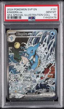 2024 POKEMON SVP EN-SV BLACK STAR PROMO #131 KINGDRA EX PSA 10 - Image 1