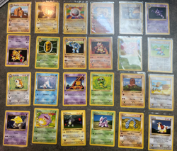 Pokemon Base Set partial Non Holo 1st edition 52/102 cards NM/M - Image 1