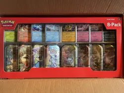 Costco Pokemon Prismatic Evolutions 8 Mini-Tins with Promo Cards Sealed - Image 1