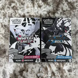 Pokemon Black Bolt and White Flare Booster Bundle Set of 2 Sealed New - Image 1