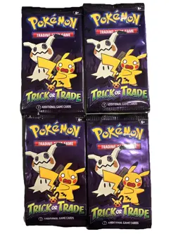 4 Packs of Pokemon Trick or Trade Booster Packs 2023-2024 Halloween Bundle - Image 1