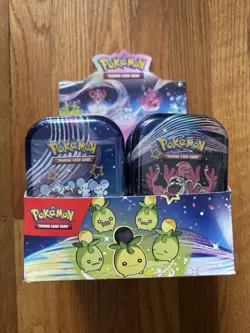 2024 Pokemon TCG Paldean Fates Mini Tin Display Booster Packs Sealed S&V New - Image 1