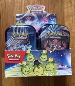 2024 Pokemon TCG Paldean Fates Mini Tin Display Booster Packs Sealed S&V New - Image 2