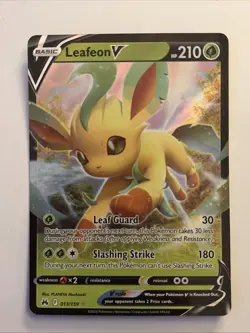 ✨ Leafeon V 013/159 Crown Zenith Holo Ultra Rare Pokemon Card NM 🌿⚡ - Image 1