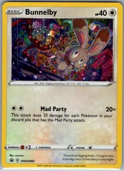 Bunnelby - SWSH082 Holo SWSH: Sword & Shield Promo Cards - Pokemon Card - NM - Image 1