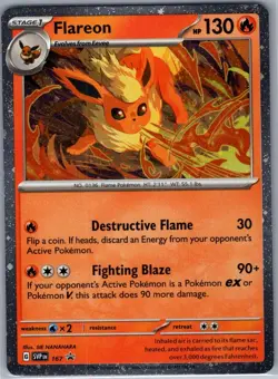 Flareon - (Cosmos Holo) 167 Holo SV: Scarlet & Violet Promo - Pokemon Card - NM - Image 1