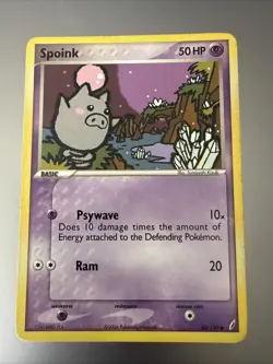 Pokemon TCG Spoink * 62/100 * Crystal Guardians * Common * Regular * 2006 - Image 1