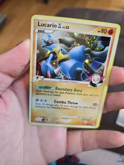 LUCARIO GL 8/111 Rising Rivals HOLO rare Pokemon TCG card LP - Image 1