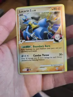 LUCARIO GL 8/111 Rising Rivals HOLO rare Pokemon TCG card LP - Image 4
