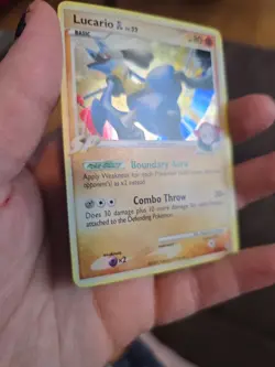 LUCARIO GL 8/111 Rising Rivals HOLO rare Pokemon TCG card LP - Image 5
