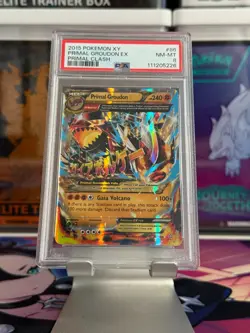 Pokemon Primal Groudon EX XY Primal Clash Holo Rare #86 PSA 8 - Image 1