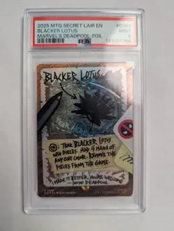 GRADED PSA 9 MTG Blacker Lotus - Foil, Secret Lair Drop Series, Near Mint - Image 1