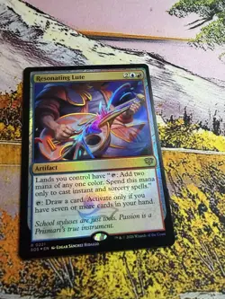Resonating Lute R Secrets of Strixhaven 221 NM Foil MTG - Image 2