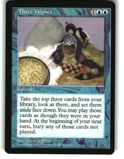 Magic the Gathering - Visions Three Wishes 1997 Rare - Image 1