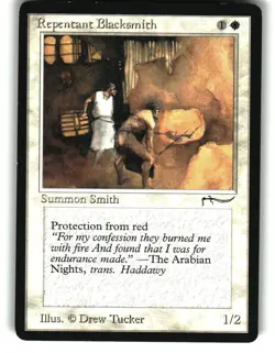 Magic The Gathering - Arabian Nights Repentant Blacksmith Rare 1993 - Image 1