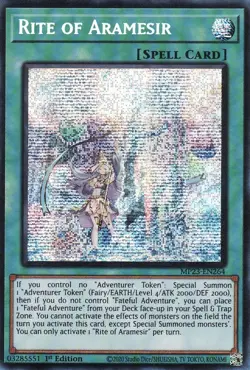 Yugioh Rite of Aramesir Prismatic Secret MP23-EN264 1st Near Mint - Image 1