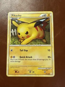 Pikachu 78/123 HeartGold & SoulSilver Common Pokemon TCG Card LP - Image 1
