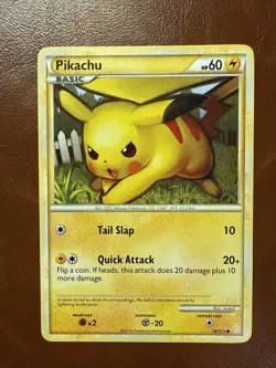 Pikachu 78/123 HeartGold & SoulSilver Common Pokemon TCG Card LP - Image 2