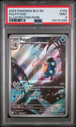 Palpitoad Pokemon Black Bolt 104 PSA 9 - Image 1
