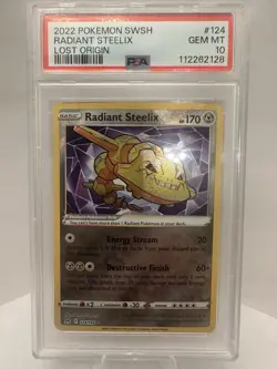 Pokemon TCG Radiant Steelix 124/196 Ultra Rare Lost Origin PSA 10 - Image 1
