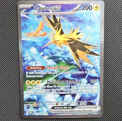Pokemon Zapdos ex 202/165 SV Scarlet & Violet 151 SIR Holo Shiburingaru - Image 1