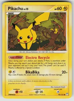 Pikachu 94/123 Common Mysterious Treasures Pokemon Lightly Played - Image 1