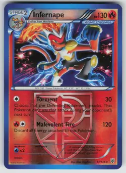 Infernape 17/135 Holo Rare Plasma Storm Pokemon Reverse Holo Lightly Played - Image 1