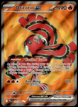 Oricorio ex 110/094 Ultra Rare Phantasmal Flames Pokemon Near Mint - Image 1