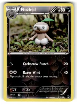 Nuzleaf 72/122 Uncommon BREAKpoint Reverse Holo Pokemon Lightly Played - Image 1