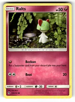 Ralts 139/214 Common Lost Thunder Pokemon Lightly Played - Image 1