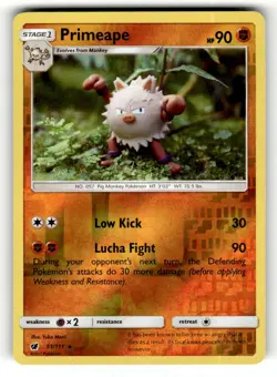 Primeape 51/111 Rare Crimson Invasion Reverse Holo Pokemon Lightly Played - Image 1
