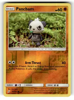 Pancham 81/181 Common Team Up Reverse Holo Pokemon Lightly Played - Image 1