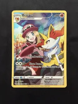 Pokemon TCG Braixen TG01/TG30 Silver Tempest TG Full Art Ultra Rare Holo EN - Image 1