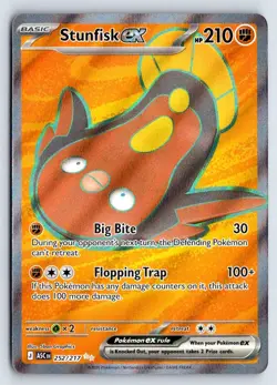 STUNFISK EX 252/217 ASCENDED HEROES POKEMON LP - Image 1