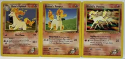 Pokemon TCG Blane’s Rapidash 33/132 Ponyta 64/132 Ponyta 63/132 Unlimited Combo - Image 1