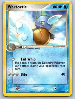 WARTORTLE 43/100 UNCOMMON CRYSTAL GUARDIANS POKEMON HP - Image 1