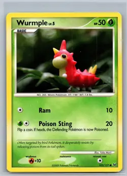 WURMPLE 103/127 COMMON PLATINUM POKEMON MP - Image 1