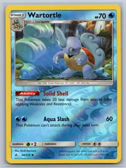 WARTORTLE 34/214 UNCOMMON UNBROKEN BONDS POKEMON REVERSE HOLO NM/M - Image 1