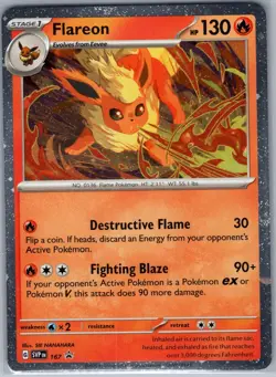 Flareon - (Cosmos Holo) SVP 167 Holo Scarlet & Violet Promo - Pokemon Card - NM - Image 1