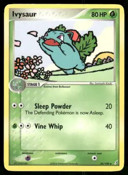 2006 Pokemon Ivysaur Uncommon Crystal Guardians 34/100 DMG - Image 1