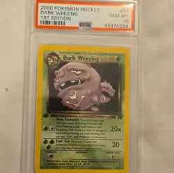 Pokemon Team Rocket Dark Weezing 31/82 1st Edition English PSA 10 Rare - Image 1