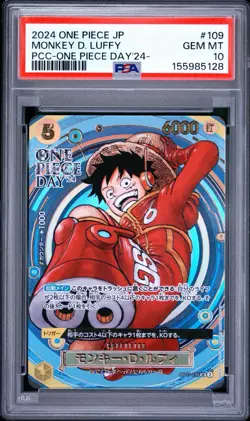Bandai Monkey D. Luffy ONE PIECE DAY'24 JP Promo Holo #109 PSA 10 (2024) - Image 1
