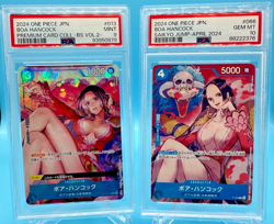 One Piece Boa Hancock Set - Saiyko Jump P-066 & BS Vol 2 ST03-013 - PSA 10 - Image 1